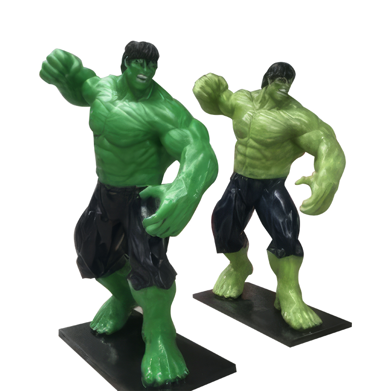 Marvel hayranları için çevre dostu ev dekoru ve koleksiyoncu fiberglas hulk heykeli