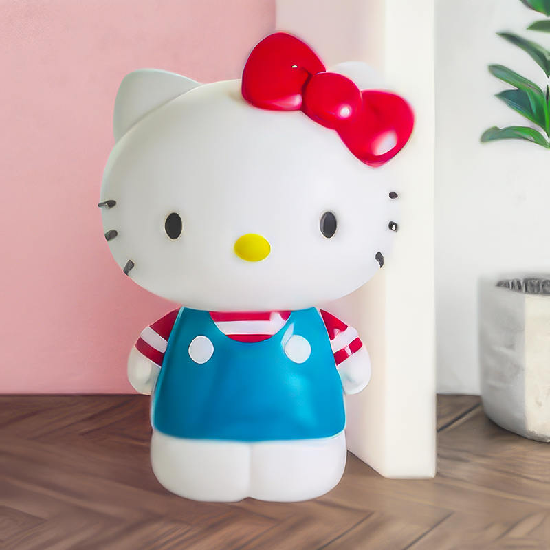 Bahçe için ağır hello kitty heykeli, 50kg büyük açık dekor heykel