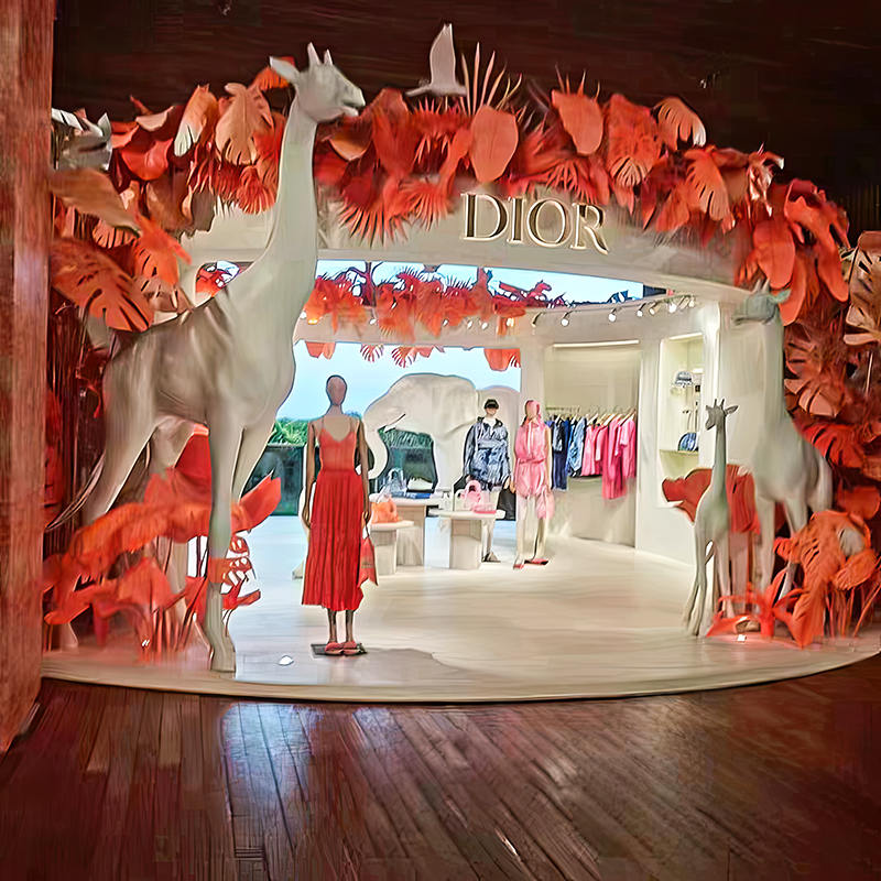 Mağaza/Alışveriş Merkezi Büyük Dekoratif Sanat Fiberglas Heykel